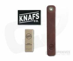 Coupon ✨ Knafs Leather Honing Strop and Compound Kit for Pocket Knives 🔔